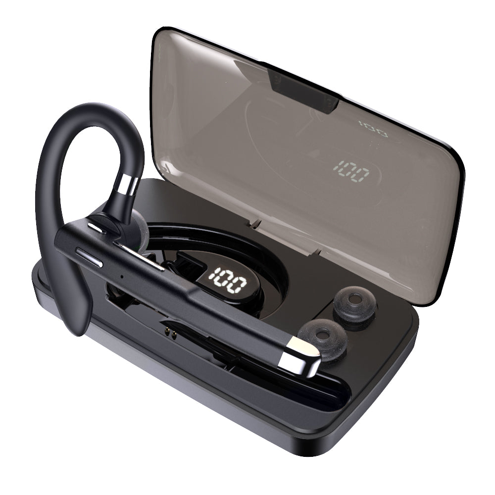 YK520 Wireless Bluetooth 5.0 Single Ear Headset Car Earhook Business Earphone with Charging Case YK520 Wireless Bluetooth 5.0 Single Ear Headset Car Earhook Business Earphone with Charging Case